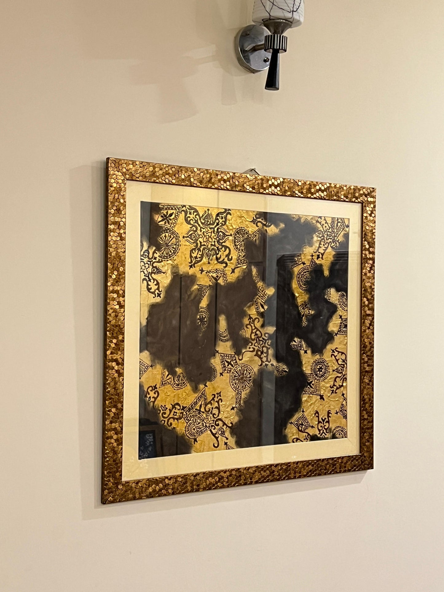 Gold and Black Abstract