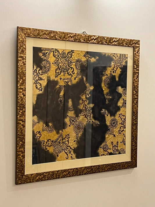 Gold and Black Abstract