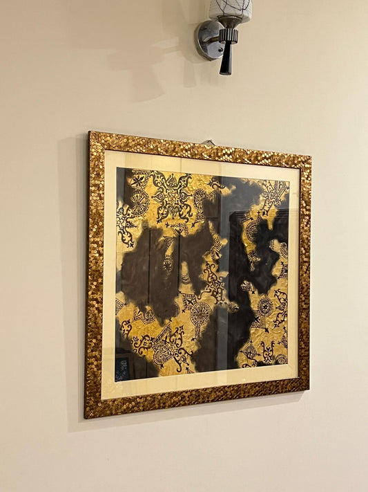 Gold and Black Abstract